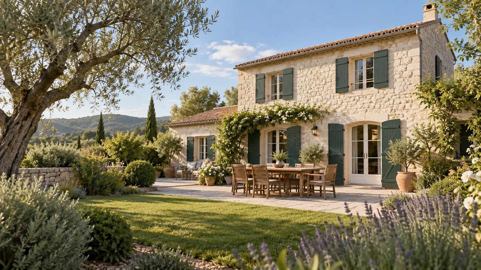 Maison individuelle entourée d’un jardin